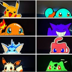 Pokemon Light Boxes LED Lamp for Mancave or Gaming Setup