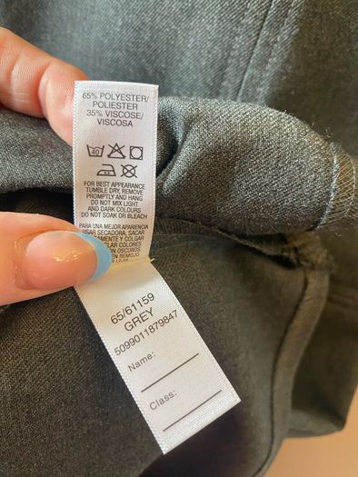 Dunnes grey pinafore (as new) age 12-13