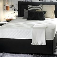 Divan bed doubel 4ft 6 with mattress and headboard and 2 drawers - Double (4'6)
