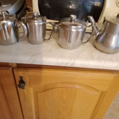 (4) Steel Tea Pots