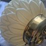 Original cream leaf design glass original 1920s Art Deco ceiling light Image 2
