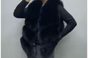 FFS Faux Fur Sake black vest size L UK12 EU40 Postage included