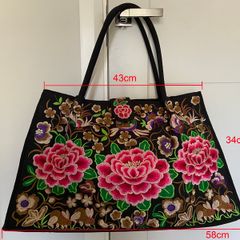 Large Embroidered Canvas Bag