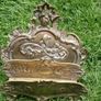 Vintage Rococo Style Brass Magazine/Letter Holder H10" x 9" Image 9