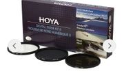 HOYA Filter Kit: 1x Pol-Cirkular Filter, 1x NDX8 Filter, 1x HMC UV(C) Filter, 1x Filter Case