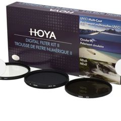 HOYA Filter Kit: 1x Pol-Cirkular Filter, 1x NDX8 Filter, 1x HMC UV(C) Filter, 1x Filter Case