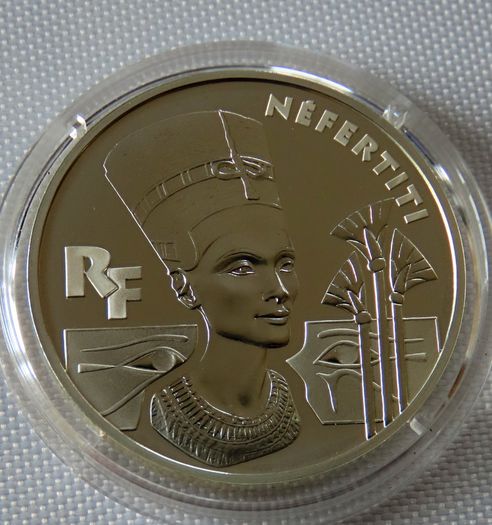 Nefertiti Treasures of the Nile France 10 Francs 1998 Silver Proof Coin Egypt Series