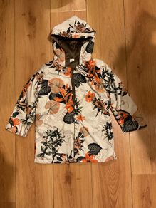 Shein girls floral hooded coat - age 5 Brand New