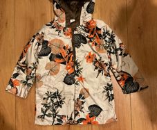 Shein girls floral hooded coat - age 5 Brand New