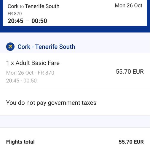Tenerife flights