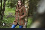 NEW, Joe Brown Green Check Wool Winter Coat - Size 10