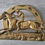 Vintage brass equestrian letter holder Image 3