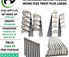 Taylormade Burner Midsize Irons / 3-Pw-Sw / Flex Twist Plus Ladies