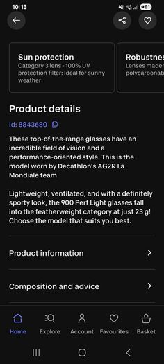 cycling glasses