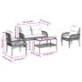 4 Piece Rattan Garden Sofa Set with Cushions Image 10