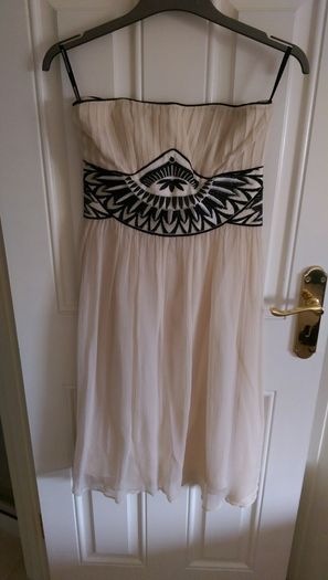 Cream silk dress