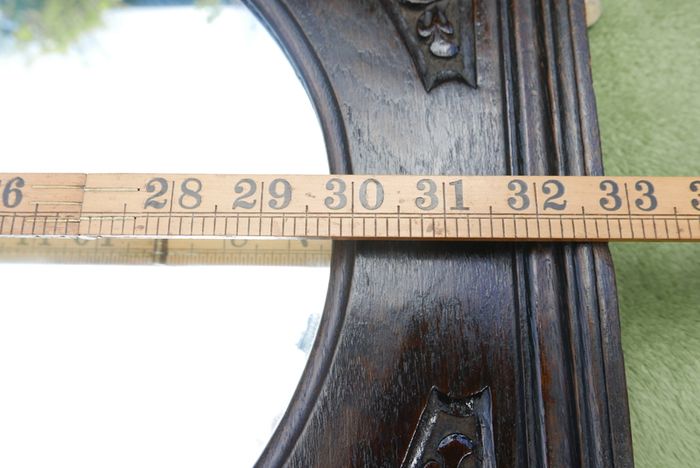 Antique Carved Oak Mirror