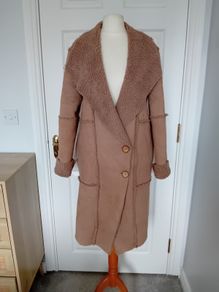 "See More" Faux Suede Shearling Coat (Bnwt)