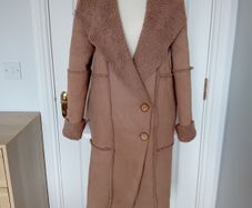 "See More" Faux Suede Shearling Coat (Bnwt)