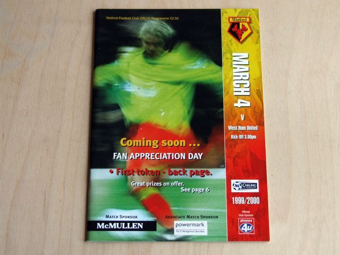 Watford Football Club programmes