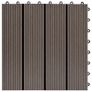 22 pcs Decking Tiles 30x30cm 2 sqm WPC Brown Image 5
