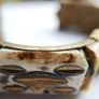 Vintage 80s Bone & Brass Bangle: Chunky Boho Bracelet Image 9