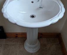 Bathroom sink and pedestal