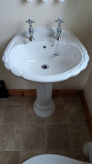 Bathroom sink and pedestal