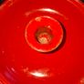 Beautiful Old Genuine Red Enamel Candlestick Holder and Drip Tray, Postage Available Image 5