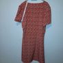 Red Floral Half Button Tea Dress Image 2