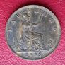 1885 Victoria Farthing Second Young Or Bun Head (bronze) Issue Coin Image 3