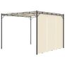 Garden Gazebo with Side Curtain 3x3x2.25m Cream Image 2
