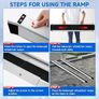 2PCS Telescopic Wheelchair Ramps, 4FT - 122L x 18.9W cm Portable Threshold Ramps,272kg Capacity,for Home Front Door Stair Steps Image 2