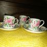 Stunning porcelain Crown 3 tea cups sets Image 3