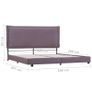 Bed Frame Taupe Fabric 150x200 cm Image 7
