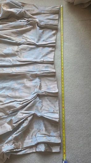 Bronze & Blue Custom Made Curtains and Tie Backs