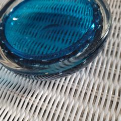 Mid-century whitefriars controlled bubble glass bowl