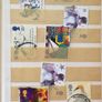 Small brown stamp stock book. 13cm x 18.5cm. 24 page / 12 leaf. Album contains used England Stamps with values over 29p Image 5
