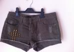 Gray studded shorts