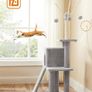 118cm Cat Tree, Cat Tower with Scratching Posts - Grey Image 8