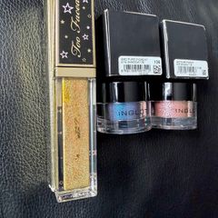 Too Faced Lemon Zest Glitter Eyeshadow + Inglot AMC Pigments 136/119 Bundle