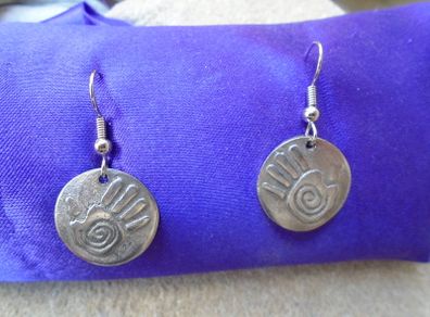 New Pewter Healing Hands Earrings, Pewter jewellery,