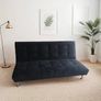 Black velvet Folding 3 Seater Sofa 180cm Image 2