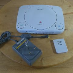 Sony PSone Console SCPH-102 For Parts Repair Sony AC Power Adapter Memory Card
