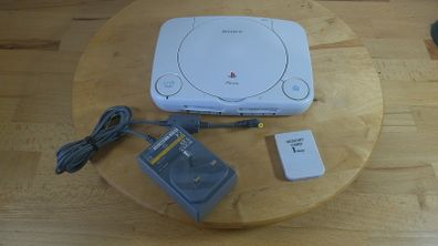 Sony PSone Console SCPH-102 For Parts Repair Sony AC Power Adapter Memory Card