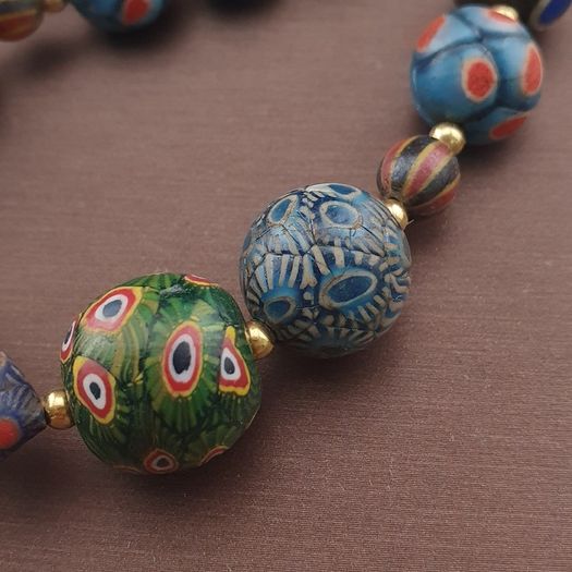 Ancient Style Gabri Thousand Eyes Glass Beads Necklace