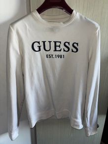 White Designer Crewneck Jumper (GUESS)