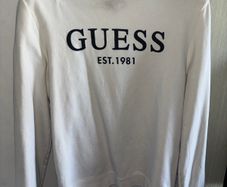 White Designer Crewneck Jumper (GUESS)