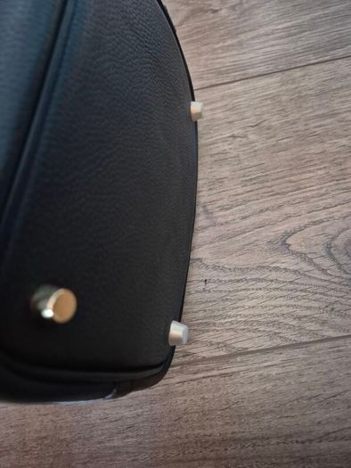 Small real leather picotin style bag