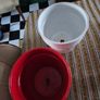 New A pair of 2 heavy Terracotta paint glazed plant pots Image 5